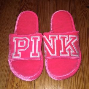 Hot pink Victoria Secret Pink slippers